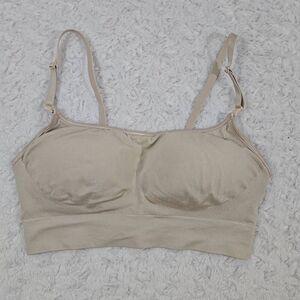 Warners Womens Size Medium Wireless Easy Does It Convertible Bra Tan Nude
